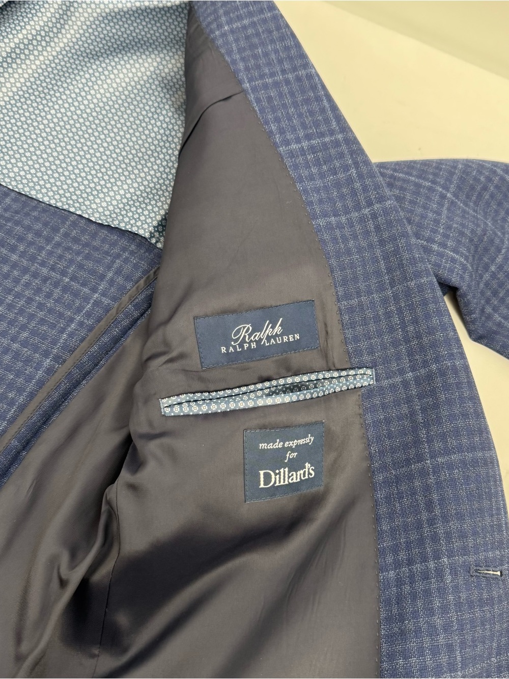 NWT RALPH by RALPH LAUREN Sport Coat Men’s 40 L Navy Wool Plaid - Picture 9 of 13